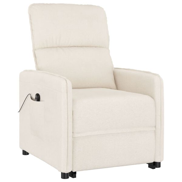 vidaXL F&aring;t&ouml;lj med uppresningshj&auml;lp Beige mikrofibertyg