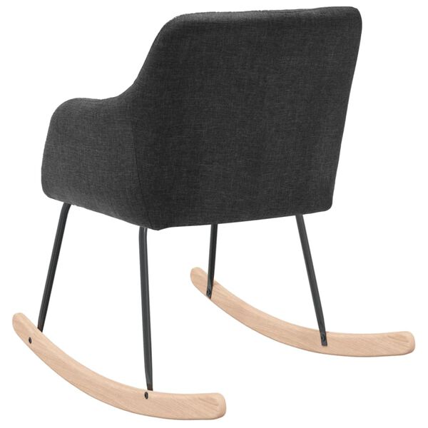 vidaXL Gungstol m&ouml;rkgr&aring; tyg