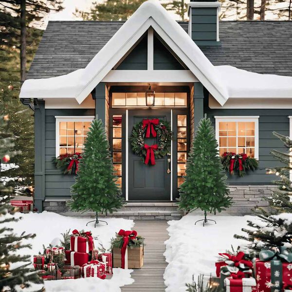 vidaXL Plastgran verklighetstrogna barr 150 cm grön