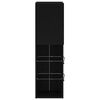 vidaXL TV-skåp Väggmonterad Svart 30,5 x 30 x 102 cm Konstruerat trä