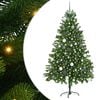 vidaXL Julgran med 300 LED-lampor med stativ Gr&ouml;n 180 cm PE