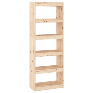 vidaXL Bokhylla/Rumsavdelare 60x30x167,5 cm massiv furu