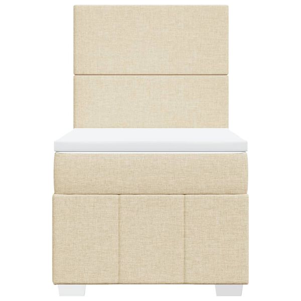 vidaXL Rams&auml;ng med madrass gr&auml;ddvit 80x200 cm tyg