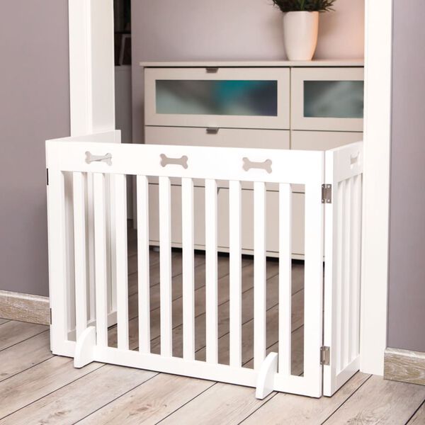 TRIXIE Hundgrind 3 delar MDF 82-124 cm vit