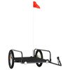 vidaXL Cykelvagn svart 135x70x37 cm j&auml;rn