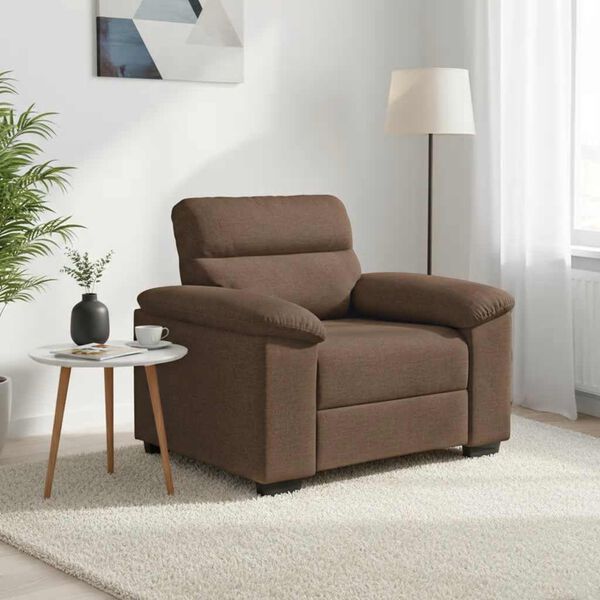 vidaXL Soffstol brun 60 cm tyg