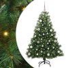 vidaXL Konstgjord julgran med 150 LED-lampor Gr&ouml;n 150 cm PE och PVC