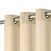 vidaXL Gardiner med metallringar 2 st bomull 140x245 cm beige