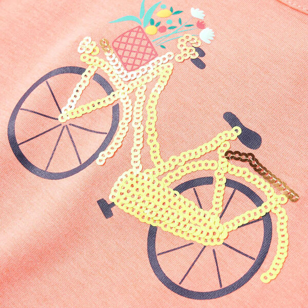 T-shirt f&ouml;r barn neonkorall 140