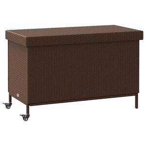 vidaXL Dynbox p&aring; hjul brun 110x55x73 cm konstrottning