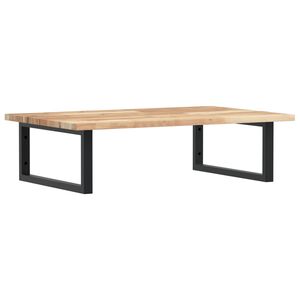 vidaXL V&auml;ggmonterad handfatshylla st&aring;l och massivt akaciatr&auml;