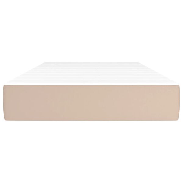 vidaXL Pocketres&aring;rmadrass medium cappucino 100x200x20 cm konstl&auml;der
