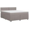 vidaXL Kontinentals&auml;ng med madrass Taupe 160 x 200 cm Tyg