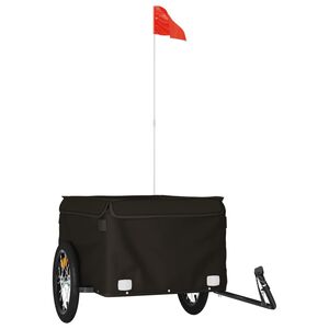vidaXL Cykelvagn svart 45 kg j&auml;rn