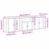 vidaXL Sideboard med l&aring;da Svart Ek 240 x 33 x 70 cm Konstruerat tr&auml;