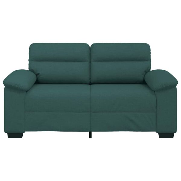 vidaXL 2-sitssoffa m&ouml;rkgr&ouml;n 120 cm tyg