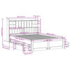 vidaXL Säng med bokhylla utan madrass vit 140x200cm massiv furu