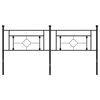 vidaXL Huvudgavel metall svart 180 cm