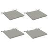 vidaXL 4-delade Sittdynor SOEST 4 st 100% Polyester Gr&aring; 45 x 45 x 3 cm