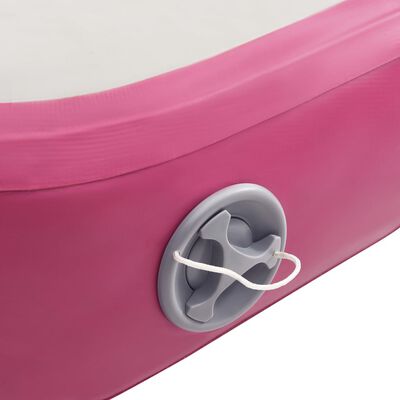 vidaXL Uppblåsbar gymnastikmatta med pump 60x100x20 cm PVC rosa