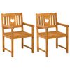 vidaXL Utomhusb&auml;nk 2 pcs Naturlig 56 x 55,5 x 90 cm Massivt Akaciatr&auml;