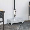 vidaXL Parasollfot ljusgr&aring; 45x25x8,3 cm granit