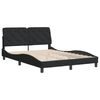 vidaXL Bed Frame without Mattress Black 140x190 cm Velvet