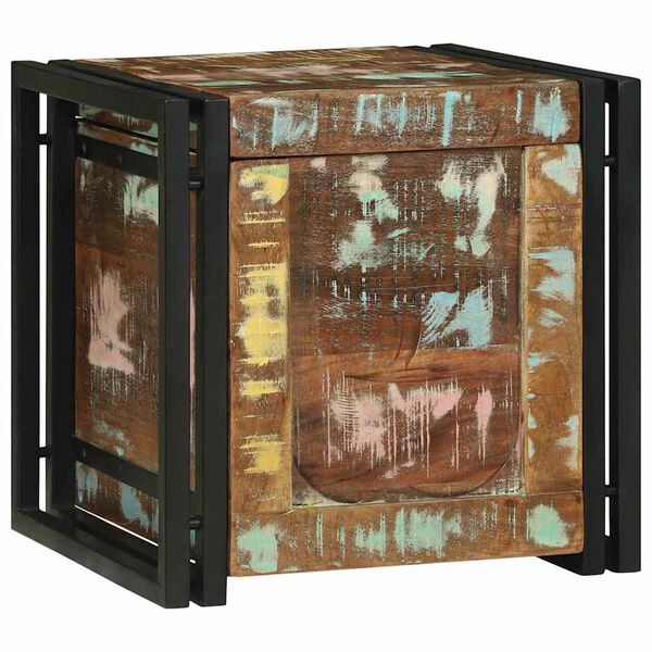 vidaXL Förvaringslåda Brun och svart 40 x 40 x 40 cm Massivt akaciaträ