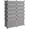 vidaXL Skohylla svart 94x37x125 cm PP