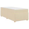 vidaXL S&auml;ngram med madrass Kr&auml;m 90 x 190 cm tyg
