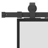 vidaXL Skjutdörr med beslag svart 76x205 cm ESG-glas