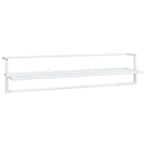 vidaXL Handduksh&auml;ngare vit 95x25x22 cm j&auml;rn
