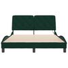vidaXL Bed Frame with LED without Mattress Dark Green 120x200 cm Velvet