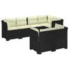vidaXL 7-sits Soffa med Kuddar Rattanlook PP Antracit