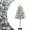 vidaXL Konstgjord julgran med kulor 120 cm 150 LED-lampor Varmvit