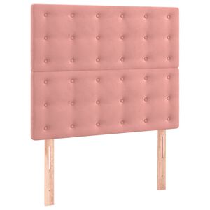 vidaXL S&auml;nggavel rosa 90x5x118/128 cm sammet