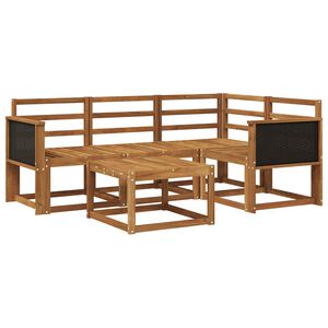 vidaXL Utomhussoffset 5 pcs Naturlig Massivt Akaciatr&auml;