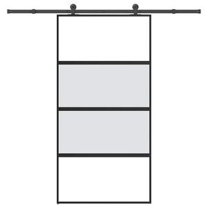 vidaXL Skjutd&ouml;rr med h&aring;rdvara 102,5x205 cm h&auml;rdat glas och aluminium