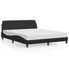 vidaXL Bed Frame "Dover" Black 152x203 cm Faux Leather