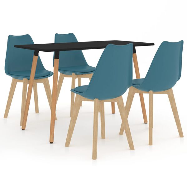 vidaXL Matgrupp 5 delar turkos