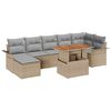 vidaXL Tr&auml;dg&aring;rdsoffset 8 st Beige Poly rattan