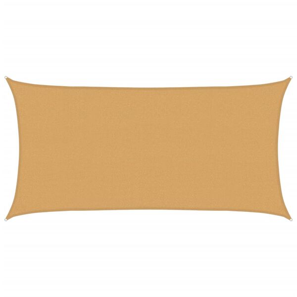 vidaXL Solsegel 160 g/m&sup2; rektangul&auml;r sand 2x3,5 m HDPE