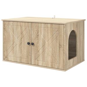 vidaXL Katt hus Sonoma-ek 85 x 55 x 50,5 cm Konstruerat tr&auml;