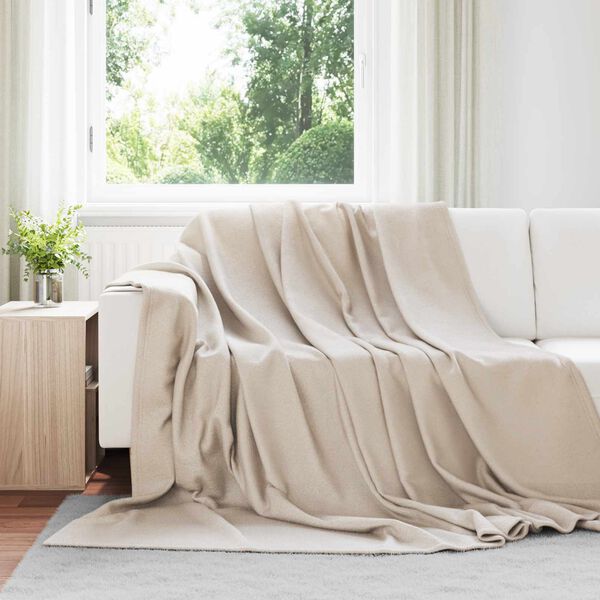 vidaXL Filtar 6 pcs Beige 270 x 240 cm Fleece