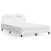 vidaXL Bed "Viana" with Mattress White 140x190 cm Faux Leather