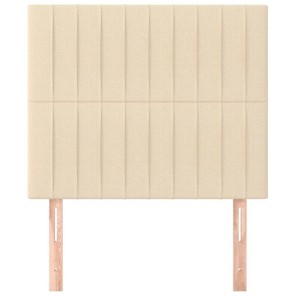 vidaXL S&auml;nggavel creme 100x5x118/128 cm tyg