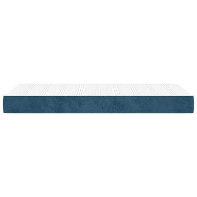 vidaXL Pocketresårmadrass mörkblå 120x190x20 cm sammet