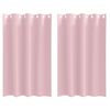 vidaXL M&ouml;rkl&auml;ggningsgardiner med Ringar 2 st Babyrosa 175 x 140 cm