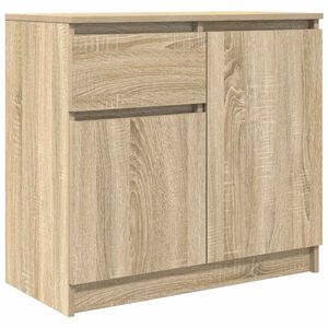 vidaXL Sk&auml;nk med l&aring;da sonoma ek 71x35x65 cm konstruerat tr&auml;