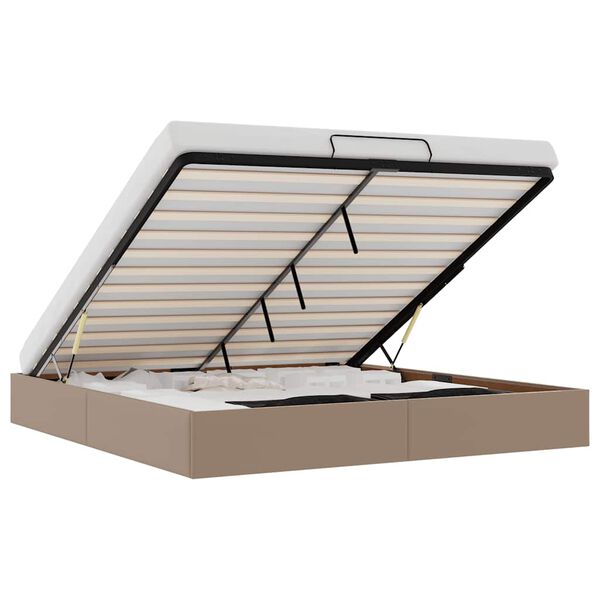 vidaXL Ottoman s&auml;ngram utan madrass cappuccino 180x200 cm konstl&auml;der